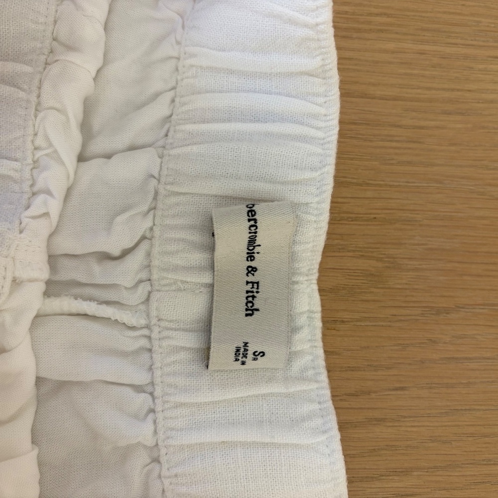 Abercrombie White Linen Pants Small - Picture 2 of 3